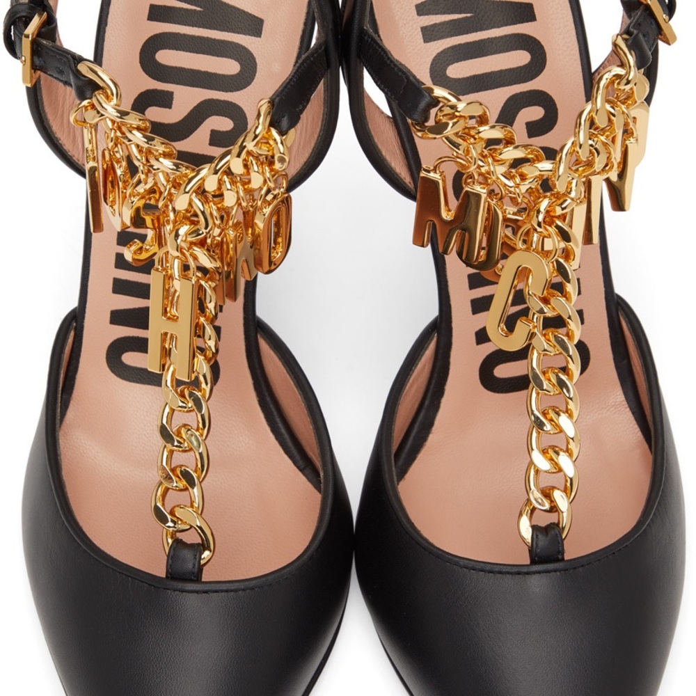 Moschino Lettering Charms Heels